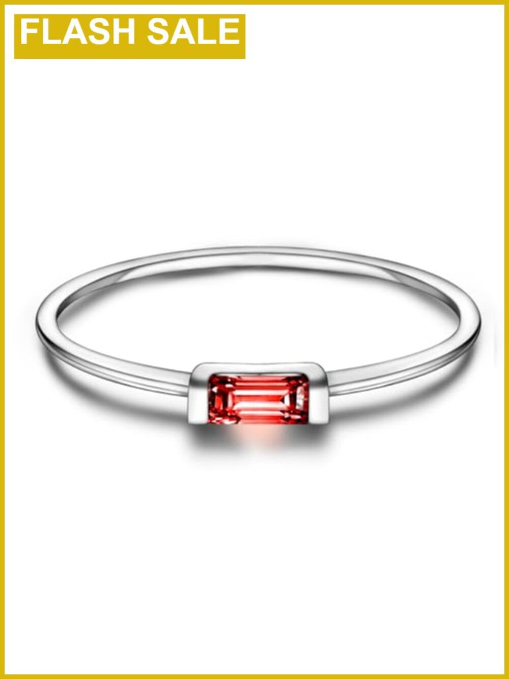 925 Sterling Silver Birthstone Stacking Ring for Women
